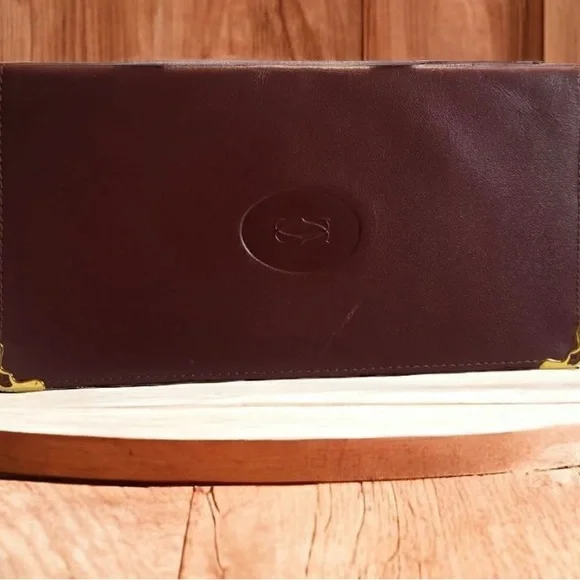 Vintage Cartier Bordeaux Bifold Long
Wallet in EUC - Picture 2 of 14
